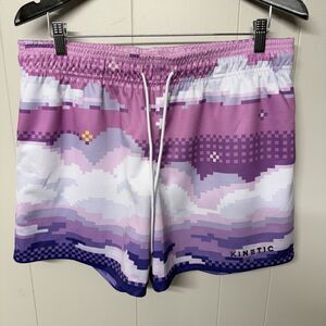 Kinetic Kings "Gradient Sky" Fundamental Shorts AOP USA Made Streetwear Men L